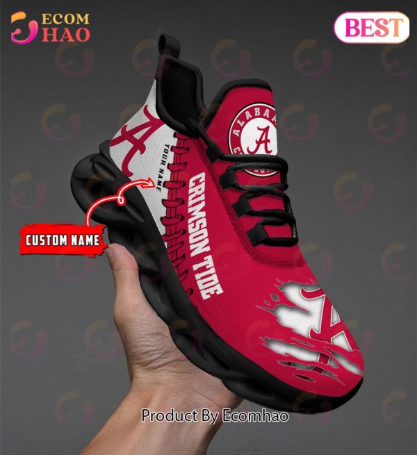 NCAA Alabama Crimson Tide Personalized Max Soul Shoes Custom Name