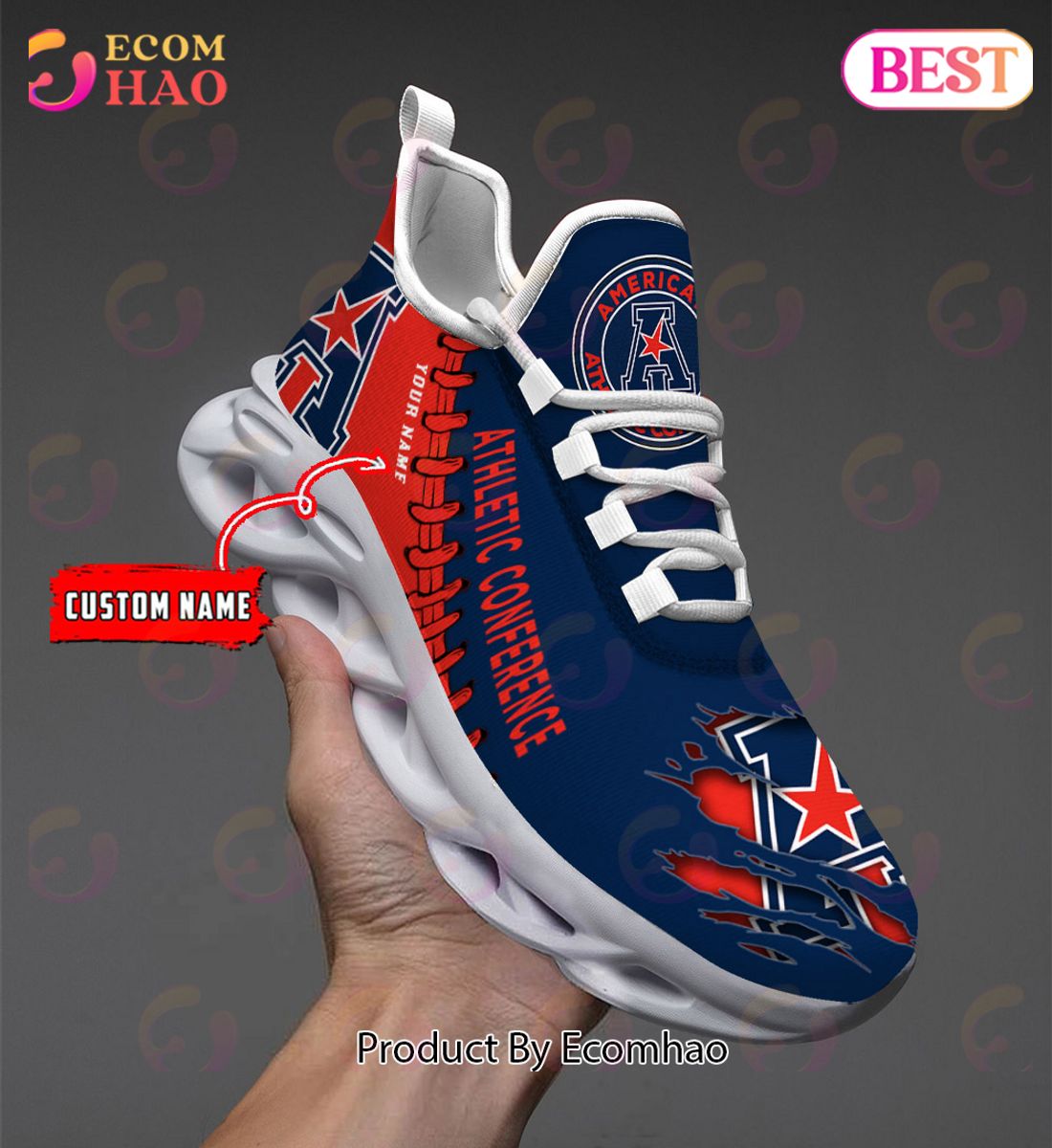NCAA Arkansas Razorbacks Personalized Max Soul Shoes Custom Name