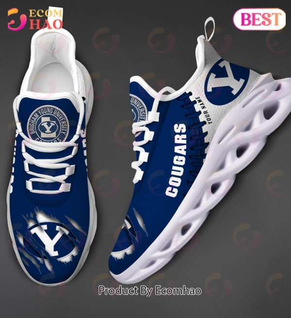 NCAA BYU Cougars football Personalized Max Soul Shoes Custom Name