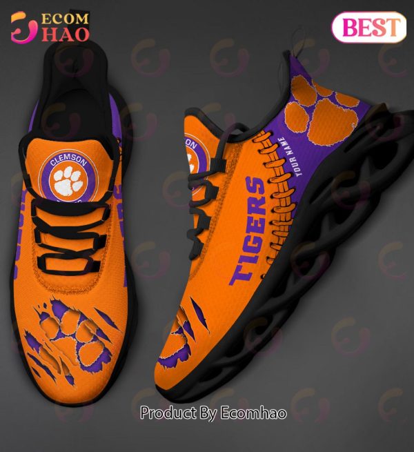 NCAA Clemson Tigers Personalized Max Soul Shoes Custom Name