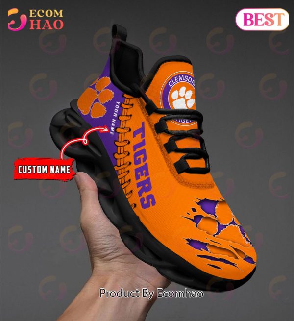 NCAA Clemson Tigers Personalized Max Soul Shoes Custom Name