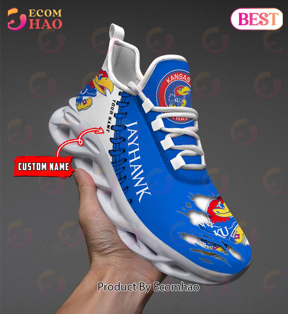 NCAA Illinois Fighting Illini Personalized Max Soul Shoes Custom Name
