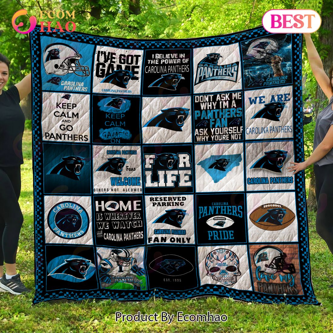 Carolina Panthers Quilt, Blanket NFL