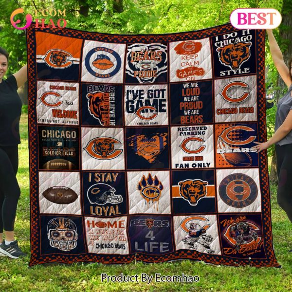 Chicago Bears Quilt, Blanket NFL