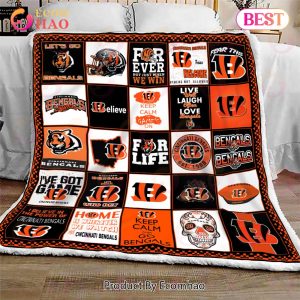 Cincinnati Bengals Quilt, Blanket NFL