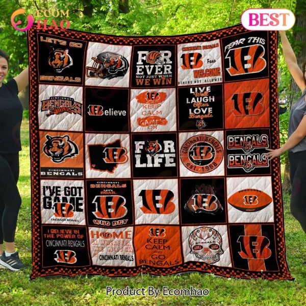 Cincinnati Bengals Quilt, Blanket NFL - Ecomhao Store