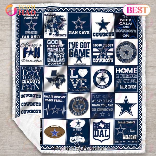 Dallas Cowboys Quilt, Blanket NFL