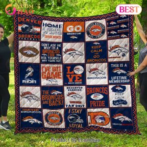 Denver Broncos Quilt, Blanket NFL