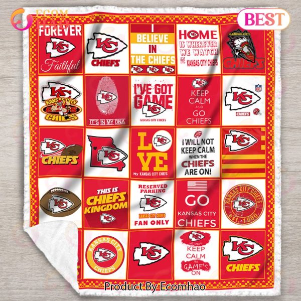 Kansas City Chiefs Quilt, Blanket NFL