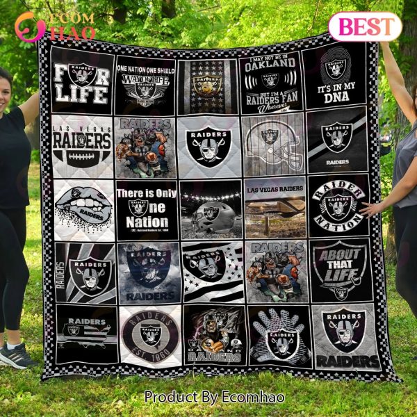 Las Vegas Raiders Quilt, Blanket NFL