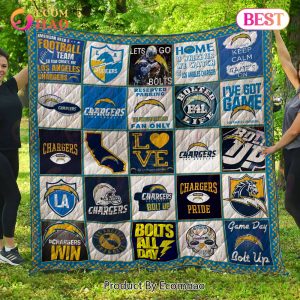 Los Angeles Chargers Quilt, Blanket NFL