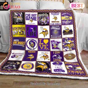 Minnesota Vikings Quilt, Blanket NFL