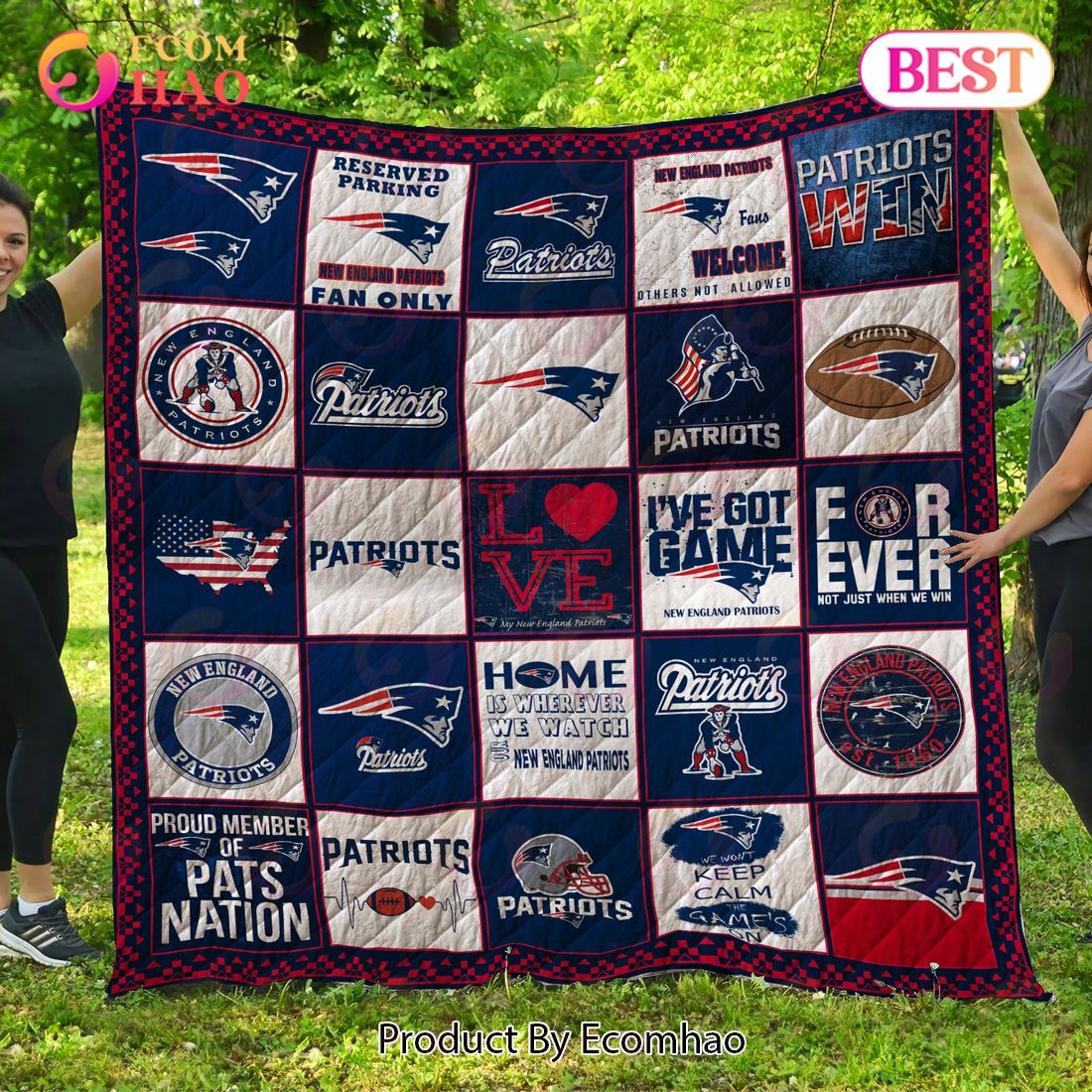 New England Patriots Quilt, Blanket NFL