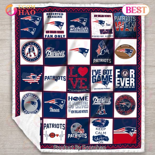 New England Patriots Quilt, Blanket NFL