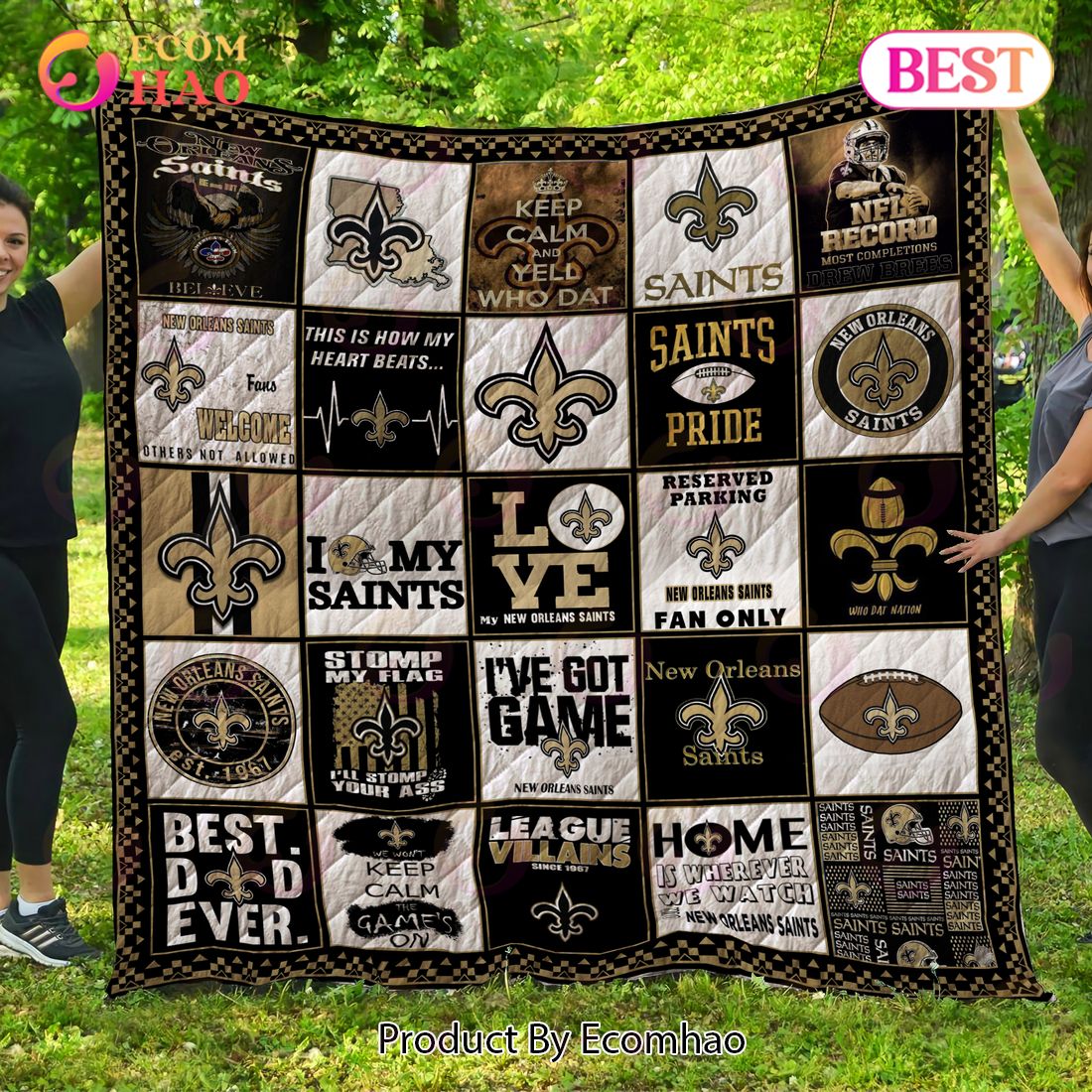 New Orleans Saints Quilt, Blanket NFL