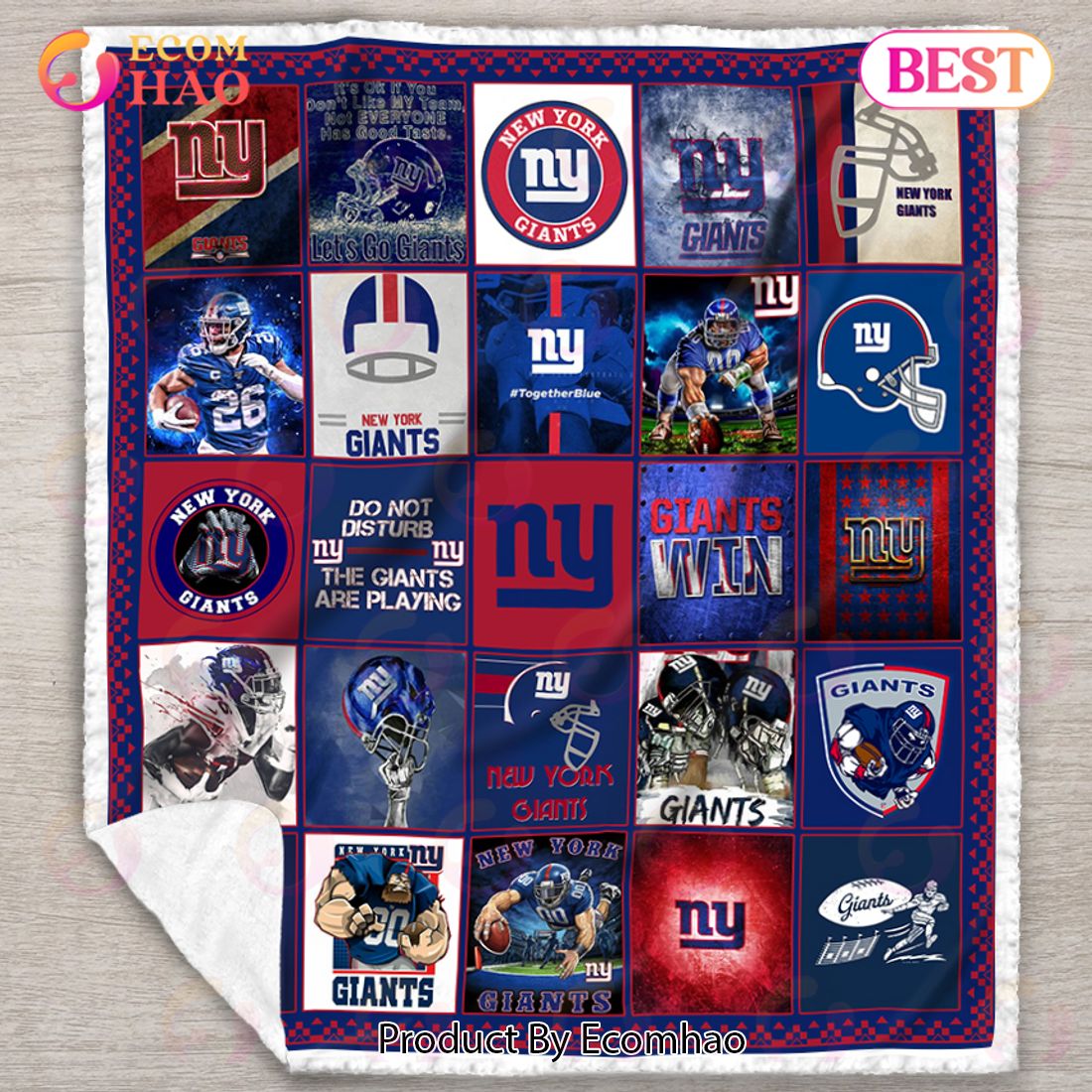 New York Giants Quilt, Blanket NFL