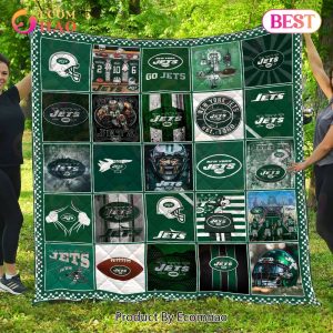 New York Jets Quilt, Blanket NFL