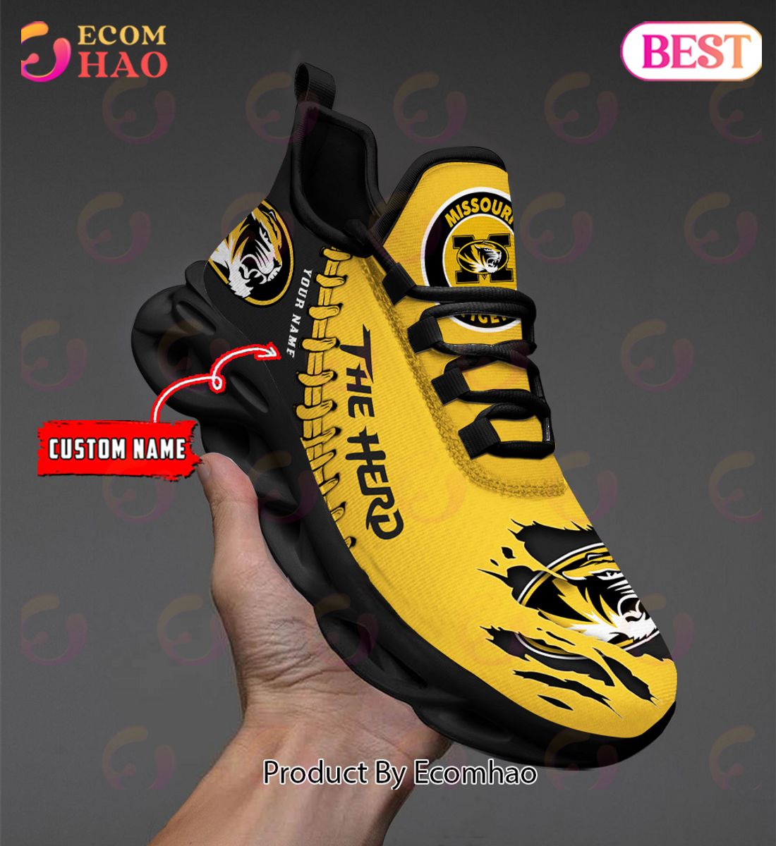 NCAA Missouri Tigers Personalized Max Soul Shoes Custom Name