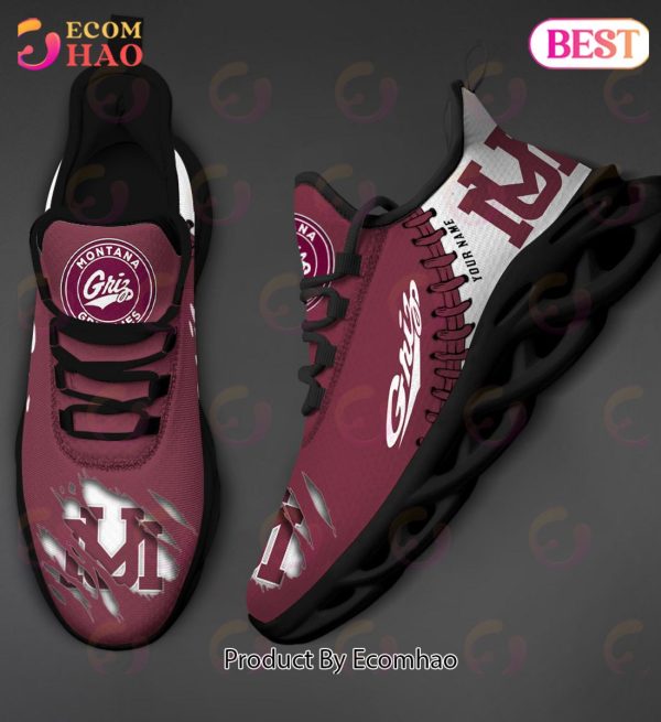 NCAA Montana Grizzlies Personalized Max Soul Shoes Custom Name