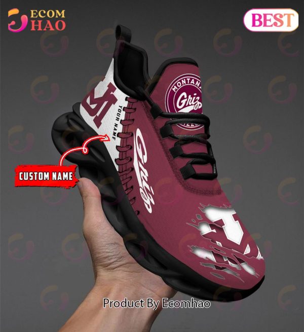 NCAA Montana Grizzlies Personalized Max Soul Shoes Custom Name