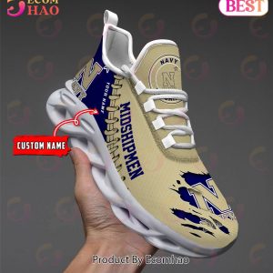 NCAA Navy Midshipmen Personalized Max Soul Shoes Custom Name