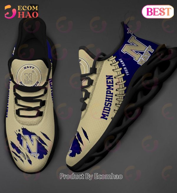NCAA Navy Midshipmen Personalized Max Soul Shoes Custom Name
