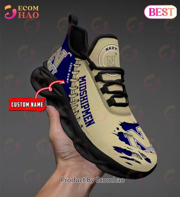 NCAA Navy Midshipmen Personalized Max Soul Shoes Custom Name