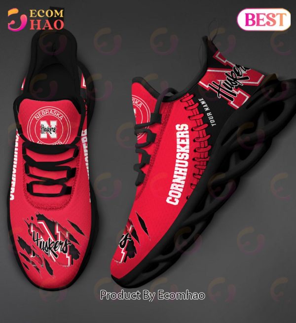 NCAA Nebraska Cornhuskers Personalized Max Soul Shoes Custom Name