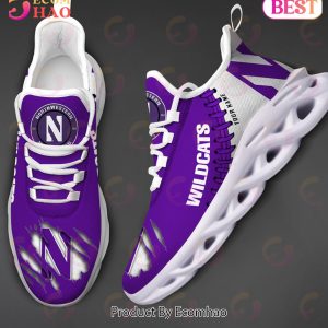 NCAA Northwestern WildcatsPersonalized Max Soul Shoes Custom Name