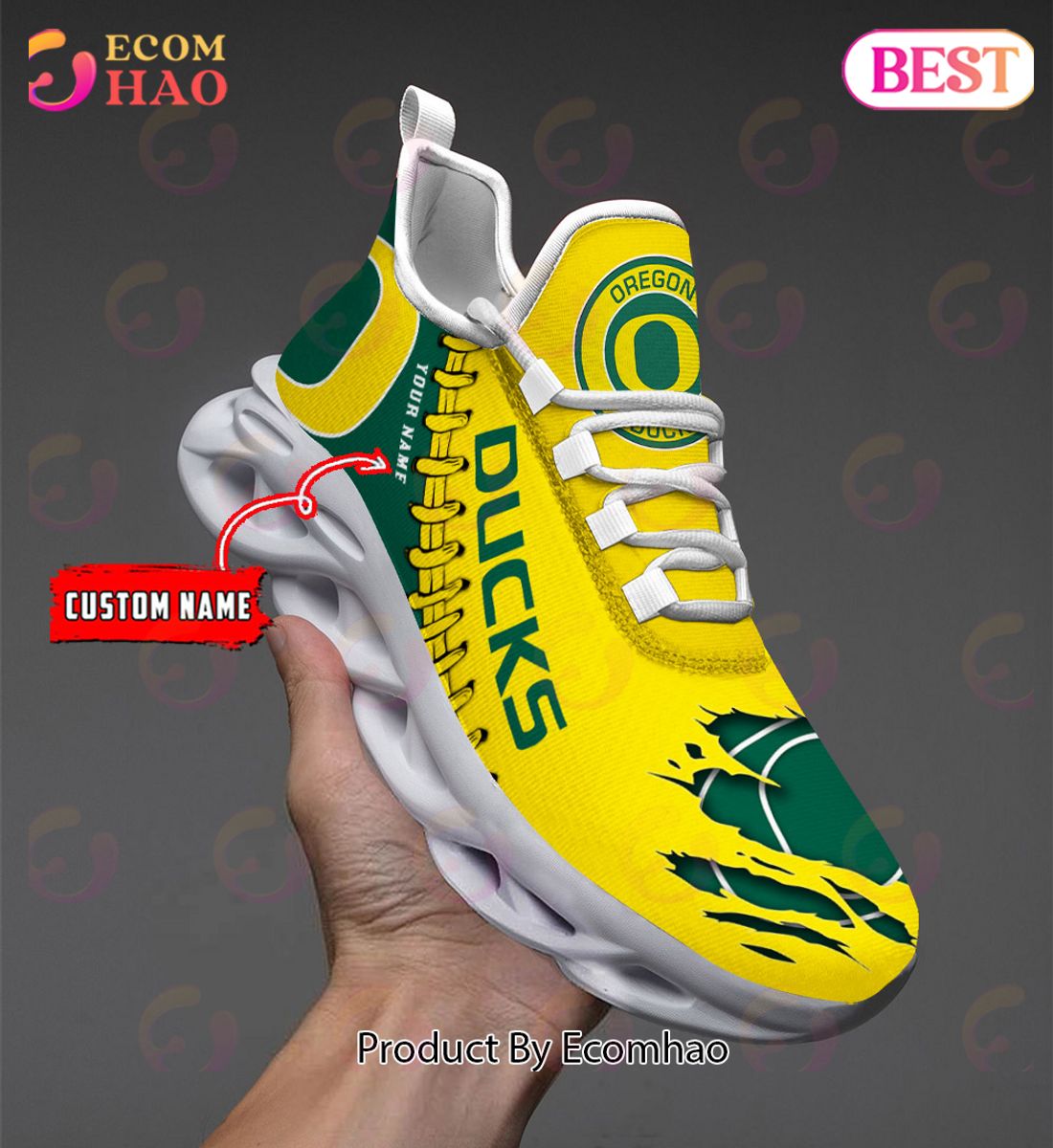 NCAA Oregon Ducks Personalized Max Soul Shoes Custom Name