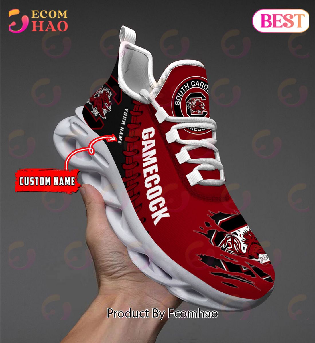 NCAA South Carolina Gamecocks Personalized Max Soul Shoes Custom Name