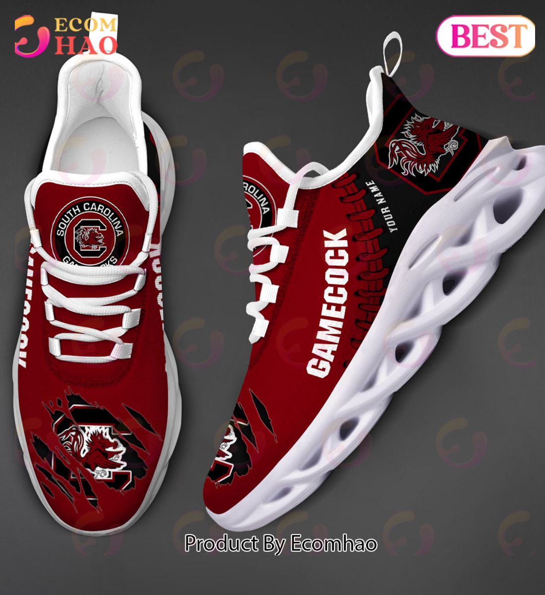 NCAA South Carolina Gamecocks Personalized Max Soul Shoes Custom Name