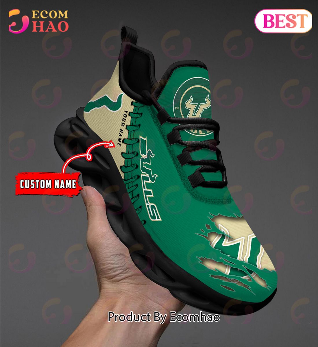 NCAA South Florida Bulls Personalized Max Soul Shoes Custom Name