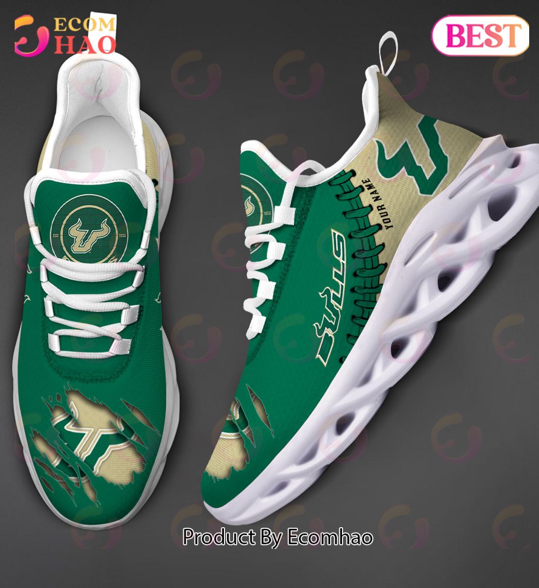 NCAA South Florida Bulls Personalized Max Soul Shoes Custom Name