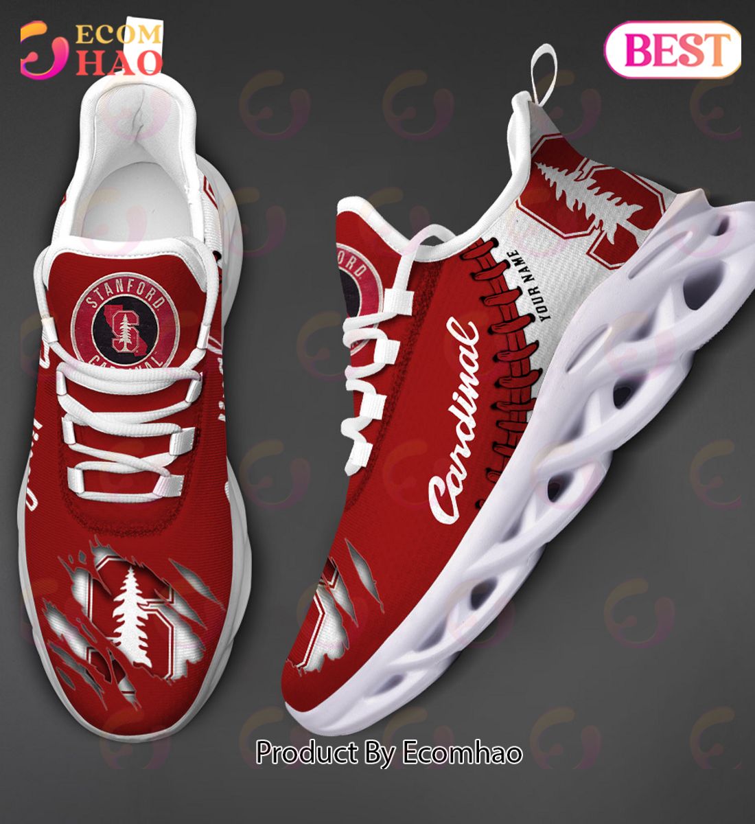 NCAA Stanford Cardinal Personalized Max Soul Shoes Custom Name