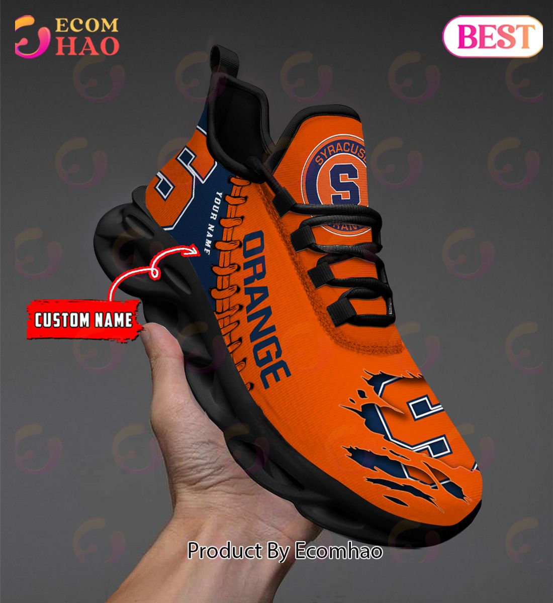 NCAA Syracuse Orange Personalized Max Soul Shoes Custom Name