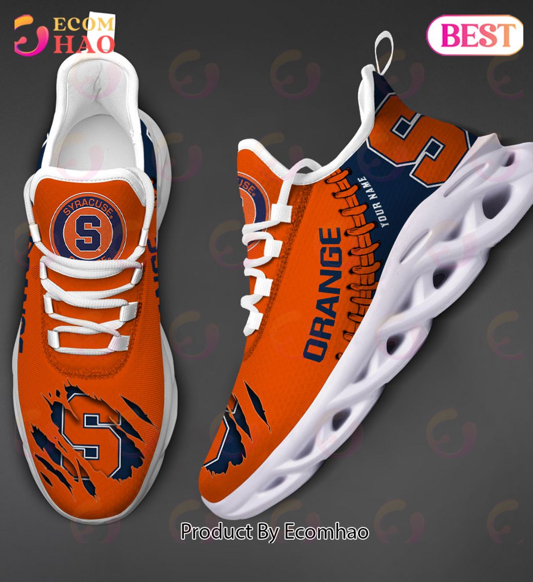 NCAA Syracuse Orange Personalized Max Soul Shoes Custom Name