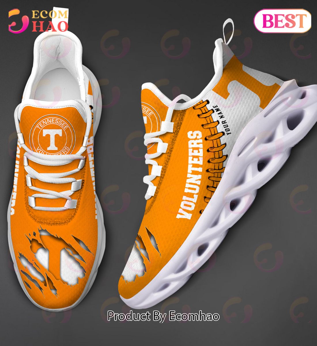 NCAA Tennessee Volunteers Personalized Max Soul Shoes Custom Name