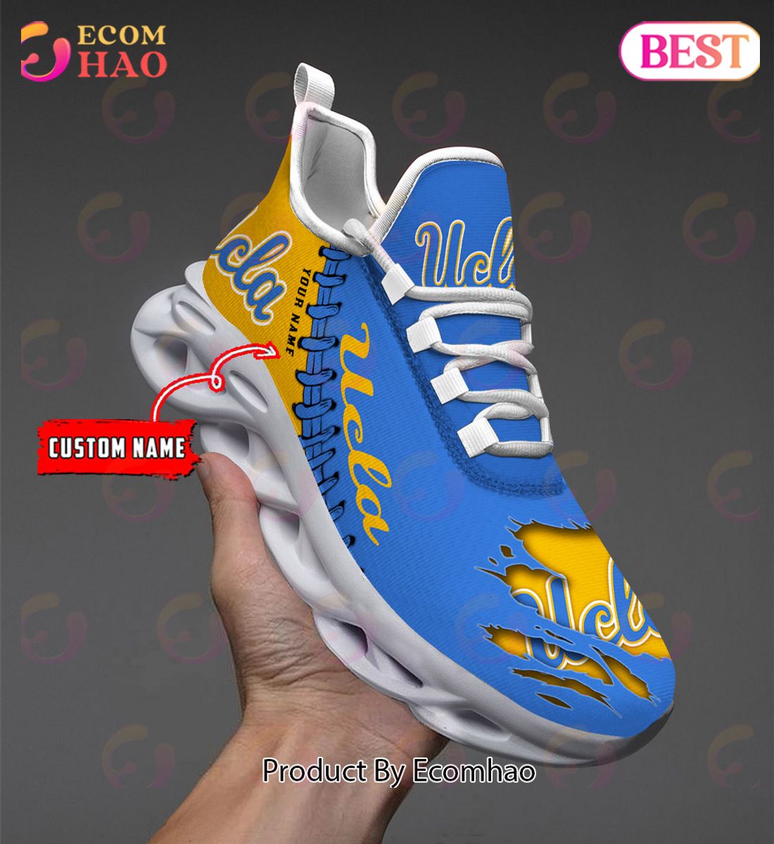 NCAA UCLA Personalized Max Soul Shoes Custom Name