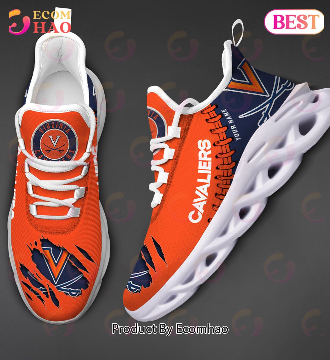 NCAA Virginia Cavaliers Personalized Max Soul Shoes Custom Name