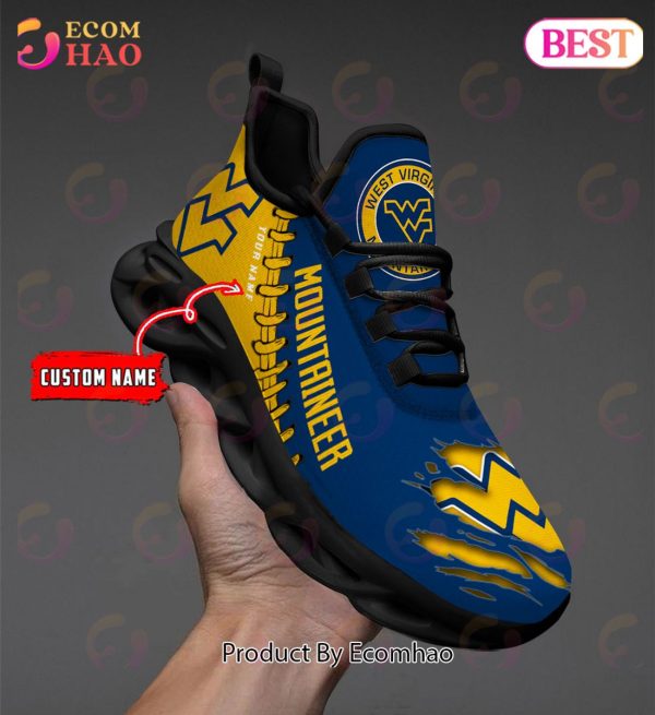 NCAA West Virginia Mountaineers Personalized Max Soul Shoes Custom Name