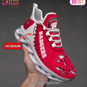 NCAA Wisconsin Badgers Personalized Max Soul Shoes Custom Name