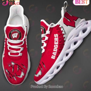 NCAA Wisconsin Badgers Personalized Max Soul Shoes Custom Name
