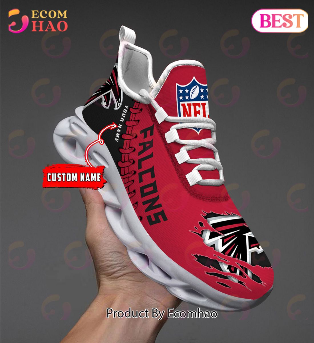 NFL Atlanta Falcons Personalized Max Soul Shoes Custom Name