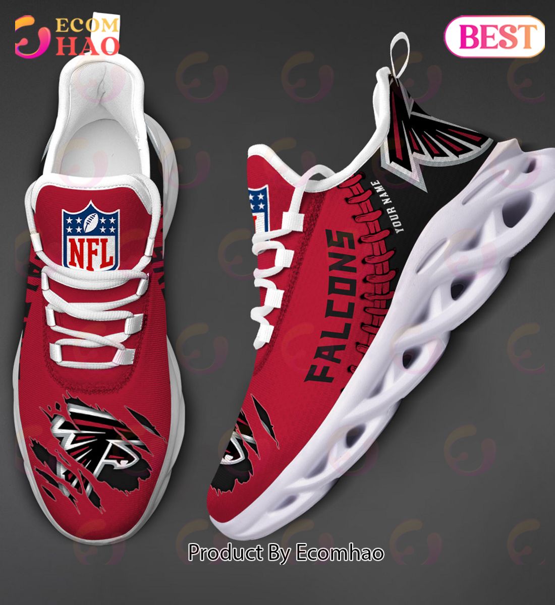 NFL Atlanta Falcons Personalized Max Soul Shoes Custom Name