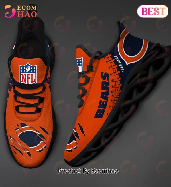 Chicago Bears Personalized Name NFL Max Soul Shoes Men And Women