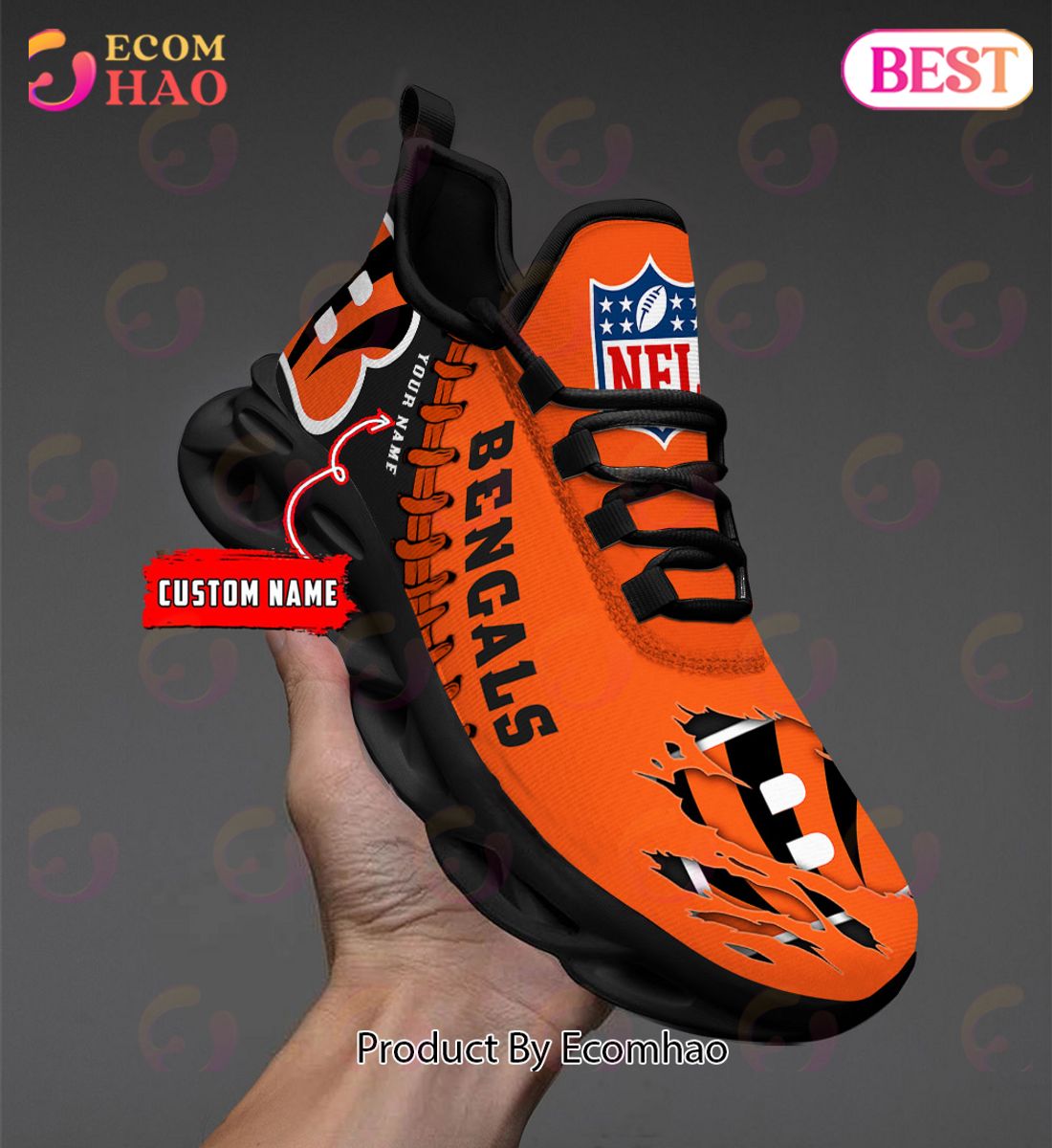 NFL Cincinnati Bengals Personalized Max Soul Shoes Custom Name