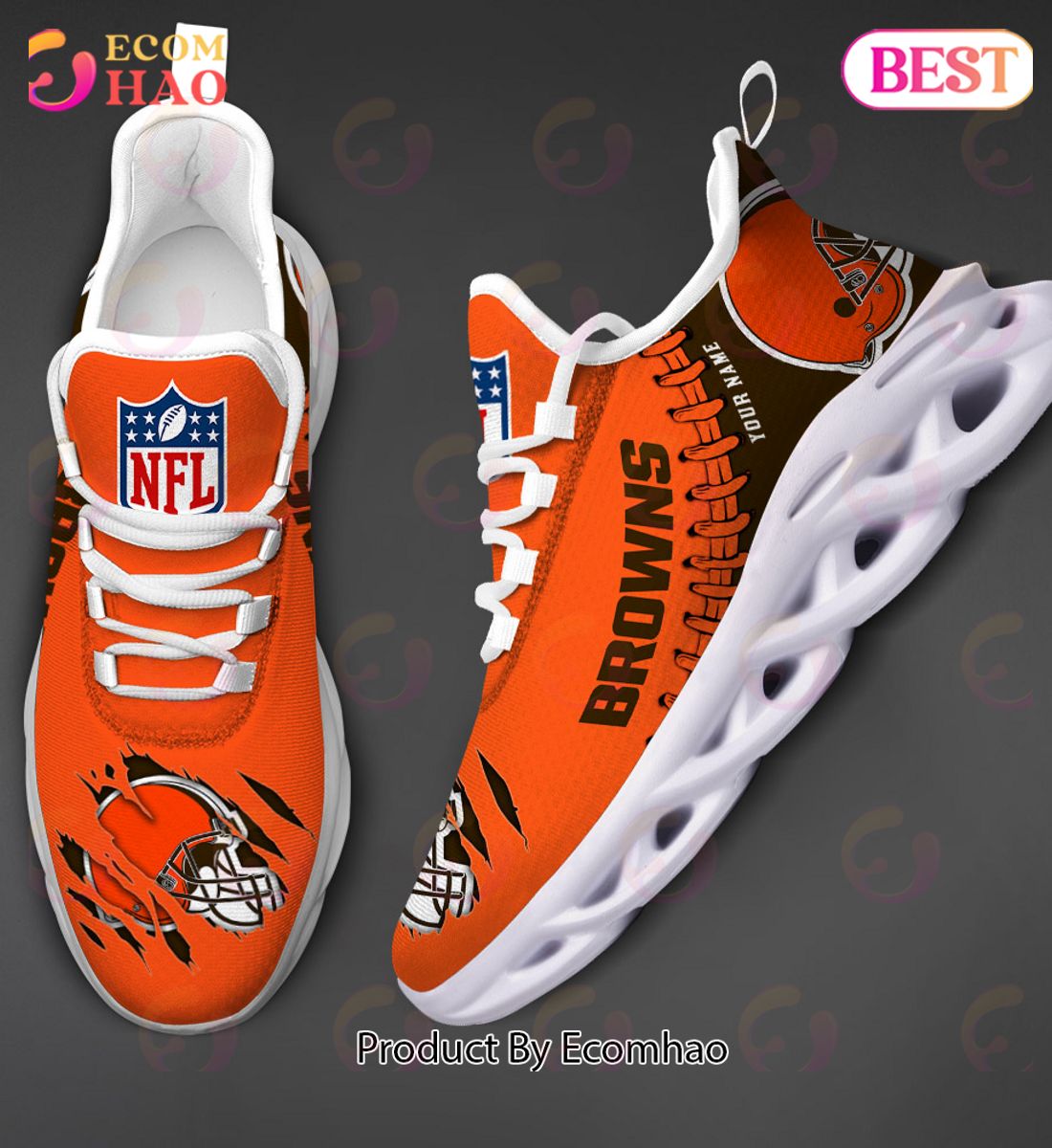 NFL Cleveland Browns Personalized Max Soul Shoes Custom Name