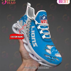 NFL Detroit Lions Personalized Max Soul Shoes Custom Name