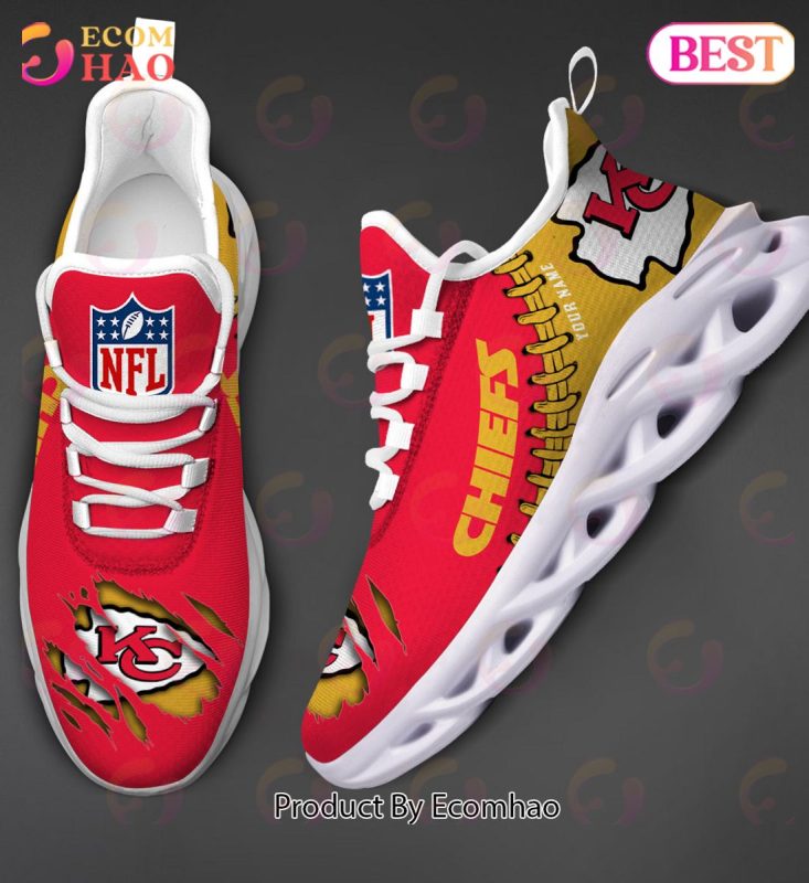 NFL Kansas City Chiefs Personalized Max Soul Shoes Custom Name